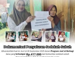 Pupuk Rasa Peduli dan Empati, Pemdes Gerendong Gencarkan Program “Sedekah Subuh”