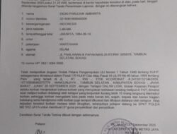 Ambarita Resmi Laporkan 10 Pelaku Tindak Kekerasan Terhadap Dirinya ke Polda Metro Jaya