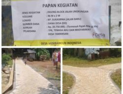Masyarakat Kp.Sukasirna Desa Taman Sari Rumpin Sambut Gembira Atas Di Bangunnya Jalan Lingkungannya Pemasangan Paving Block