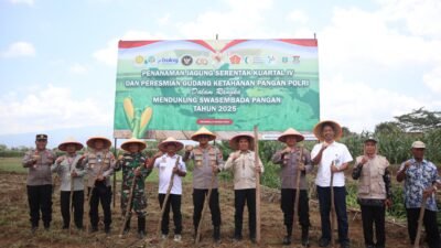 Kapolresta Banyumas Hadiri Penanaman Jagung Serentak Kuartal IV Yang Dipimpin Wapres Gibran