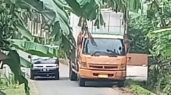Kembali Terjadi Truk Tronton Bermuatan Berat Lewati Jalan Kelas 3, Si Pemilik Toko Berdalih Sudah Biasa Bongkar Disitu