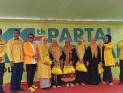 Peringatan HUT Ke-61 Partai Golkar Digelar di Lapangan Batu Bantar Kecamatan Cimanuk