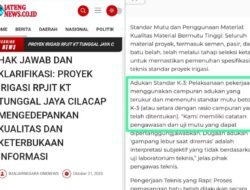 Diduga Ada Berita yang Menyesatkan Publik Terkait Pemberitaan Counter Proyek Milik Kementerian Pertanian