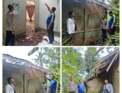 Pohon Kelapa Menimpa Rumah Jaliludin Warga Pamarican,Saat Hujan Gerimis di Sertai Angin Kencang