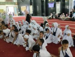 Kenalkan Ibadah Haji Sejak Dini,TK ELEKTRINA Ikuti Manasik Haji Cilik di Masjid Jami Bukit Asam