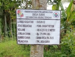 Proyek Rabat Beton Dusun 3 Desa Subik Tingkatkan Akses Pertanian Dan Perekonomian Warga