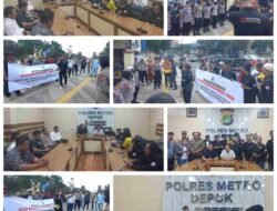 Aksi Masa Geruduk Polres Depok Suarakan Bongkar dan Tangkap Para Pengedar Obat Daftar G