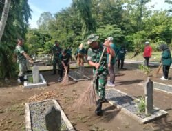Jelang Peringatan Hari Pahlawan Ke-80 Tahun 2025, Kodim 0735/Surakarta Gelar Kerja Bakti di TMP Kusuma Bakti Juruq