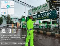 Hujan Gerimis Guyur Kawasan Kaligawe Semarang, Arus Lalu Lintas Masih Lancar