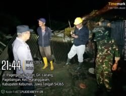 Tanah Bergerak di Karanggayam, Tiga Rumah Rusak, Polres Kebumen: Warga Diminta Waspada 