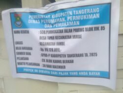 Proyek Pemeliharaan Jalan Paving Block Di RW.05 Desa Tipar Raya Di Sambut Gembira Warga Sekitar