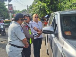 Satlantas Polresta Pati Gelar Giat Simpatik Operasi Zebra Candi 2025 di Depan GOR Pesantenan