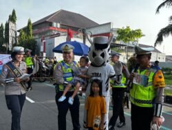 Satlantas Polres Boyolali Gelar Art Policing pada CFD, Dukung Operasi Zebra Candi 2025