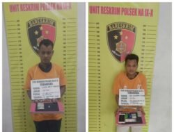 Dua Pria Ditangkap Polsek NA IX-X di Labura, Diduga Edarkan Sabu