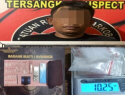Polres Muara Enim Tangkap Pengedar Sabu di Kamar Kos, Amankan 19 Paket Siap Edar