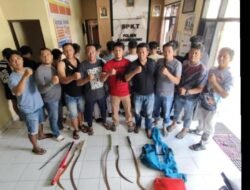 14 Orang Diamankan Polres Klaten Pasca Konvoi Bersajam Di Karangdowo