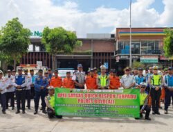 Persiapan Mengahadapi Nataru Polres, Boyolali Gelar Apel Quick Respon Terpadu di Rest Area KM 487 B