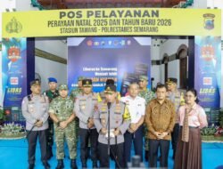 Kasdam IV/Diponegoro Hadiri Kunker Kapolri Tinjau Pos Pelayanan Nataru di Stasiun Tawang