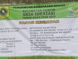 TPK Desa Sukasari Rumpin Telah Menyelesaikan Betonisasi Jalan Desa Tahap Ke Dua