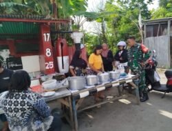 Motifasi UMKM, Babinsa Sewu Sambangi Pedagang Nasi Liwet Di Wilayah Binaan